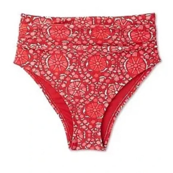 NWT RHODE Zinnia Print Red Bikini Bottom - Picture 2 of 5